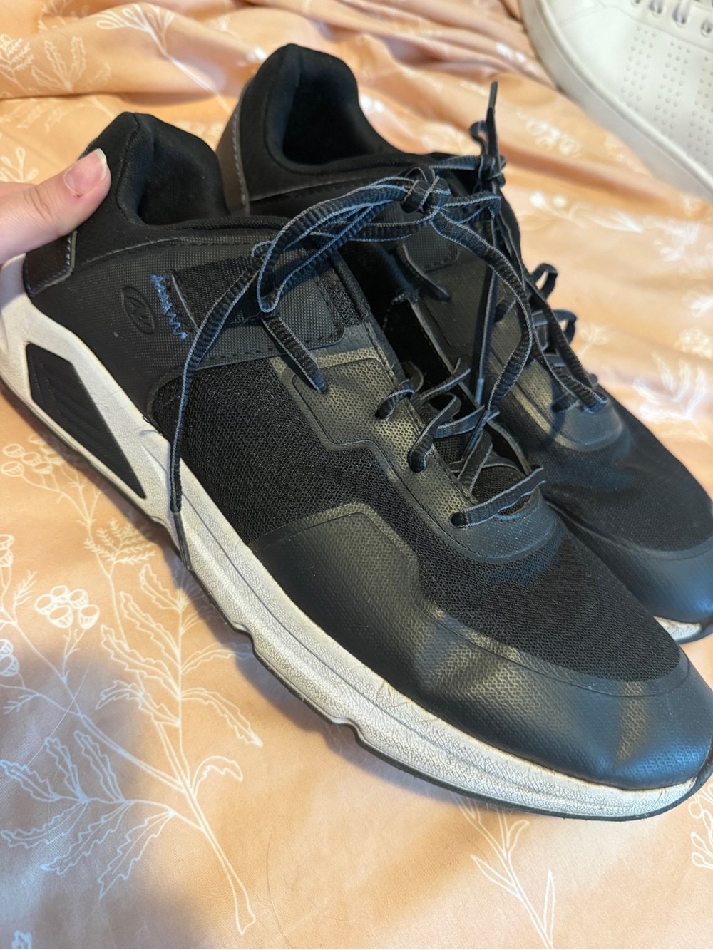 Men's Black Athletic Sneakers - Comfort Walking Shoes 13